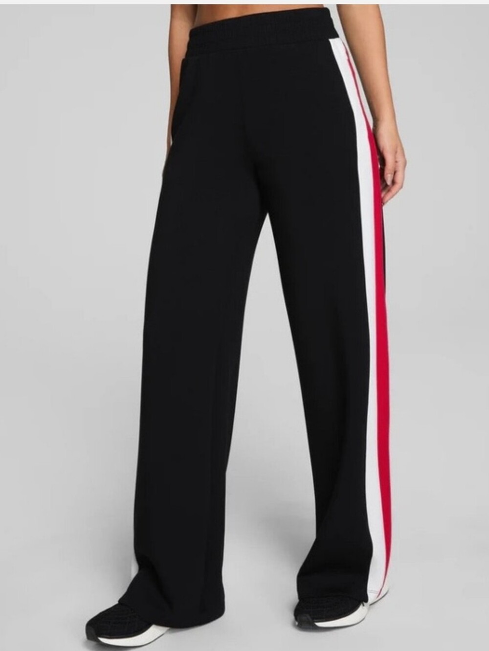 SPANX AirEssentials® Colorblock Wide Leg Pant Size Large In Black Red And White